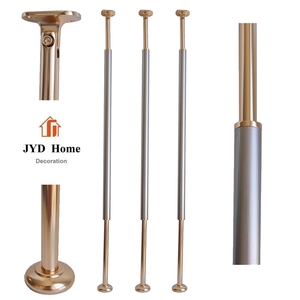 Balustrade d'escalier élégante en alliage d'aluminium et de magnésium avec boule acrylique avec <span class=keywords><strong>fixateur</strong></span> supérieur et pièces d'escalier de repas de chaussure de base en gros - Product Image 6