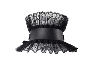 Collar de cuero estilo corte punk gótico para mujer con cadena duradera y accesorios de encaje accesorio de moda - Product Image 6