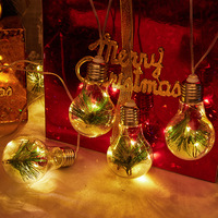Guirlande lumineuse LED transparente de Noël avec aiguilles de pin intégrées, lumières féériques blanc chaud, décoration de fenêtre et d'arbre de Noël