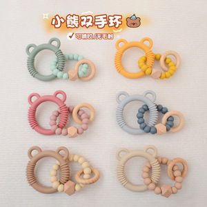 <span class=keywords><strong>Bracelet</strong></span> de dentition en silicone de qualité alimentaire pour bébés de 0 à 24 mois, motif ours, fabriqué en Chine, pour produits transfrontaliers maternelle et infantile - Product Image 4