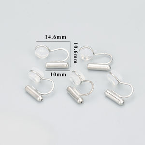 MB74 takı aksesuarları, nikel ücretsiz, 18k altın kaplama, bakır, toka, kadınlar için küpe klip, kulak bulgular 10 adet/grup - Product Image 6