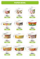 Bol en papier jetable blanc de qualité supérieure avec logo personnalisé pour salade Acai Bowl Poke à emporter, emballage compostable avec couvercle transparent