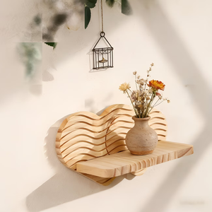 Estante <span class=keywords><strong>de</strong></span> <span class=keywords><strong>pared</strong></span> <span class=keywords><strong>de</strong></span> madera con diseño <span class=keywords><strong>de</strong></span> ondas, estante <span class=keywords><strong>de</strong></span> almacenamiento decorativo rústico artesanal, estantes <span class=keywords><strong>de</strong></span> <span class=keywords><strong>pared</strong></span> <span class=keywords><strong>de</strong></span> madera - Product Image 5