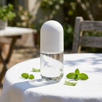 Bouteille en PET de 340 ml avec bouchon à vis de qualité alimentaire, conteneur cylindrique avec orifice de 30 mm pour boissons et jus