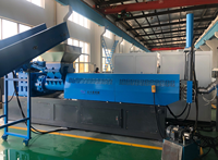 Ligne de compactage de film PE PP à double étage de 800 kg/h avec deux extrudeuses et filtres, usine de recyclage de film plastique
