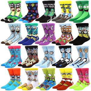 Calcetines divertidos de dibujos animados de superhéroes para hombre al por mayor, calcetines de algodón de alta calidad con logotipo personalizado, calcetines de diseño loco a la moda de cómics - Product Image 1