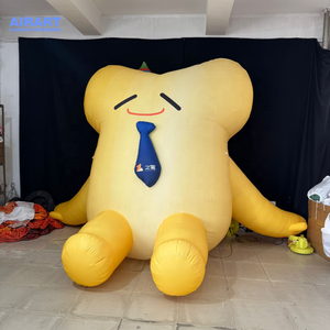 <span class=keywords><strong>Ballon</strong></span> de mascotte de personnage d'étoile de dessin animé gonflable d'activité de fête pour le centre commercial carré annonçant la décoration - Product Image 1
