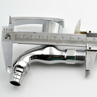 Robinet manuel à structure sphérique chromée en zinc forgé 1/2in de haute qualité pour machines à laver robinets à bille OEM personnalisés