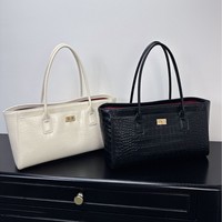 Sac fourre-tout en cuir pleine fleur véritable à motif crocodile, sac à bandoulière, sac à main, sac hobo pour femme avec bouton magnétique, idéal pour les affaires et les trajets quotidiens, collection Printemps 2026