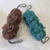 Fournitures de Bain Pe Mesh Pouf Beautiful Multi Colors Sponge Bath Puff