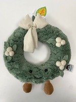 Karangan Bunga Natal Jelly Cat New Fun Plants / Karangan Bunga Putih Hiasan Gantung Plush 25cm