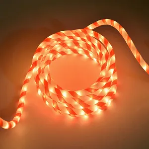 Popular Outdoor Competitive Durable Flexible PVC Tube Mini Candy Cane Rope Lights Holiday Seasonal Decorative Decor