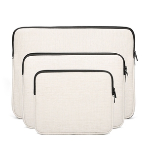 工厂优质基材亚麻氯丁橡胶笔记本电脑保护套 10 13 15 英寸空白热升华笔记本电脑包 - Product Image 2