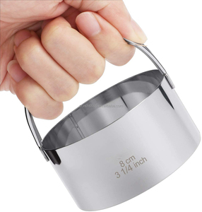 2025 thép không gỉ Vòng Cookie cutter với xử lý, Chuyên Nghiệp Baking bột công cụ - Product Image 1