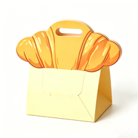 Boîte en papier personnalisée de qualité alimentaire pour pâtisserie créative, croissants et gâteaux