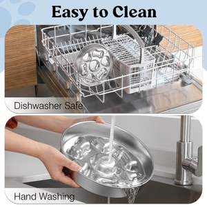 Bol à nourriture pour chien en acier inoxydable interactif, design puzzle, bol pour animaux de compagnie, fond antidérapant, alimentation lente pour chatons et chiens - Product Image 6