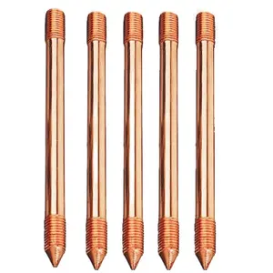 Factory Supply Pure Copper Earth Rod Spikes Of Grounding And Earth Rod Accessory Supplier