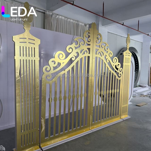LEDA - Fondo de Escenario para Bodas y Eventos de Lujo, Decoración de PVC Acrílico para Fiestas, Soporte para Fondo de Castillo Blanco con Flores - Product Image 6