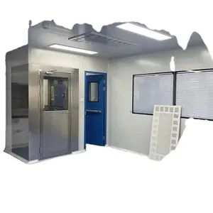 ISO Standard Class 100 Modular Clean Room Project High Efficiency Dust-Free Room HEPA Filter Retail Farm Bearing Motor PLC