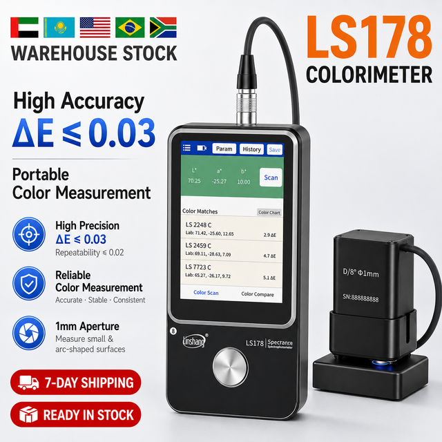 Source LED Spectrophotometer High Precision RGB/Lab Color Difference Detector Portable Color Difference Meter Model