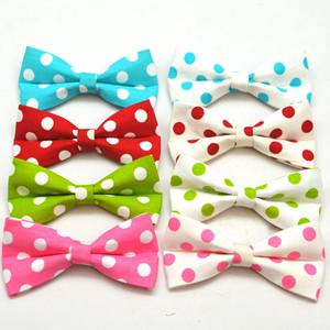 JXANRYS Pequeño Gato Perro Poliéster <span class=keywords><strong>Collar</strong></span> <span class=keywords><strong>Polka</strong></span> <span class=keywords><strong>Dot</strong></span> Serie Mariposa Nudo Pajarita Flor Usable Plaid Pet Series Patrón Sólido - Product Image 4