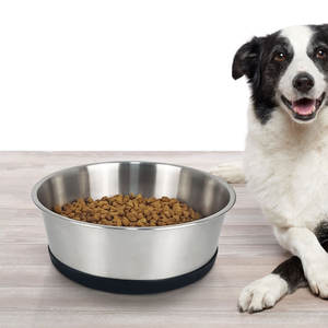 Lihong atacado tigela de animal de estimação, tigela de cão de aço inoxidável antiderrapante de alta qualidade, tigela de comida para gato, alimentador de animais de estimação multi-tamanho - Product Image 6
