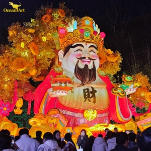Lanterne Traditionnelle Chinoise Personnalisée en Usine avec Lumières LED Étanche et Durable pour les Expositions de Diwali et de Thanksgiving - Product Image 5