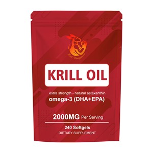 Gélules d'huile de krill OEM riches en phospholipides, astaxanthine et oméga-3, favorisent la santé du cerveau et la mobilité des articulations - Product Image 1