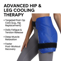 Bingyuan Bande de compression pour hanche avec poche de gel amovible, compresse froide réutilisable pour la hanche à large zone de couverture pour remplacement de hanche, ROHS