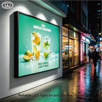 Boîte à lumière LED en tissu SEG ultra-mince rectangulaire blanche en aluminium à fixation murale, taille personnalisée, pour hall d'entreprise, salon professionnel, commerce de détail