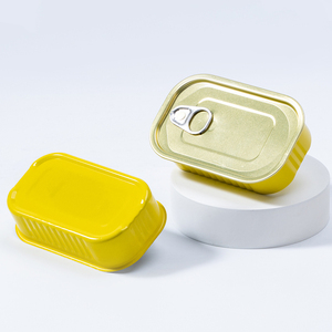 Kim Loại Bao Bì Nhà Sản Xuất Rỗng Nhôm Cấp Thực Phẩm Lon Thiếc 2-Mảnh 1/4 Câu Lạc Bộ Có Thể Hình Chữ Nhật 125G Câu Lạc Bộ Có Thể Cho Cá Sardine Cá - Product Image 4