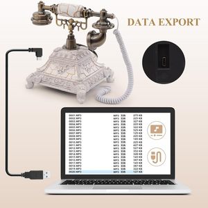 Libro de Visitas de Audio con Teléfono Antiguo para Bodas y Hoteles, Regalo de Navidad con Memoria de 8GB y Batería de 1200mAh - Product Image 3