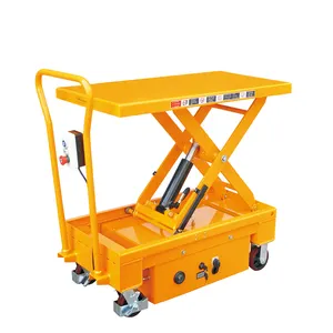 300 500 800 1000 Kg Electric Lift Table Stainless Steel Portable Battery Power Roller Top Automatic Platform Scissor Lifter Cart