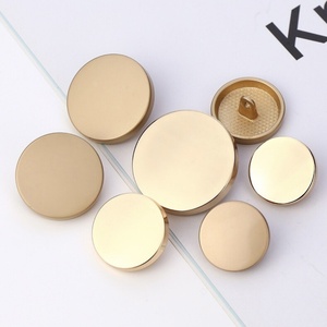 High Quality Alloy Sewing <b>Button</b> Round Round Shank With Customized Colors Plating for Women's Coat Jacket Jeans - Product Image 2
