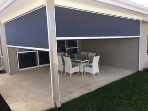 Tende <span class=keywords><strong>a</strong></span> <span class=keywords><strong>Rullo</strong></span> Motorizzate Elettriche su Misura di Grandi Dimensioni, Ignifughe e Antivento, per Esterni, Patio e Finestre con Sistema Zip Track - Product Image 5