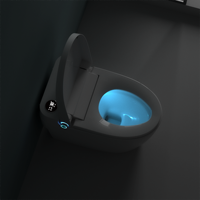 Toilette intelligente chauffée automatique à mécanisme allongé avec capteur infrarouge japonais de luxe, toilette électrique à chasse d'eau sèche