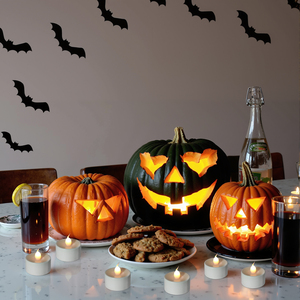 Thực tế <span class=keywords><strong>Flameless</strong></span> tealight nến trắng nhựa Pin hoạt động bền kéo dài 2X nhấp nháy sáng LED giáng sinh Halloween - Product Image 6