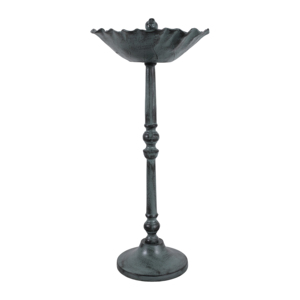 Vasca per uccelli in metallo con decorazione a forma di uccello su fiore, per giardino, cortile, uso esterno, decorazione per cortile anteriore o posteriore - Product Image 4