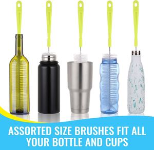 8 Pack Eco-Friendly <b>Bottle</b> Cleaning <b>Brush</b> Set with PP Handle for Beer Kettle & Straw Cleaning Custom Logo Option - Product Image 3