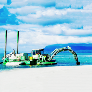 Drague-coupeuse amphibie diesel, barge ponton, navire d'aspiration de sable <span class=keywords><strong>pour</strong></span> l'entretien des canaux marécageux et le désassèchement des rivières - Product Image 2