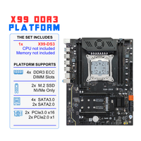 Nueva Placa Base X99-DS3 con Doble PCIe3.0 X16 Compatible con Intel Xeon E5 V3/V4 4x DDR3 SATA3.0 2X NVMe M.2 SSD