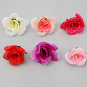Têtes de roses artificielles en soie, 6 cm de diamètre, haute simulation, décorations de mariage - Product Image 6