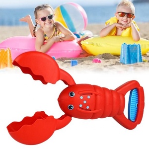 Verano al aire libre plástico rojo langosta juguetes niños arena excavadora agarrador juguete mano pala playa garra Catcher - Product Image 2
