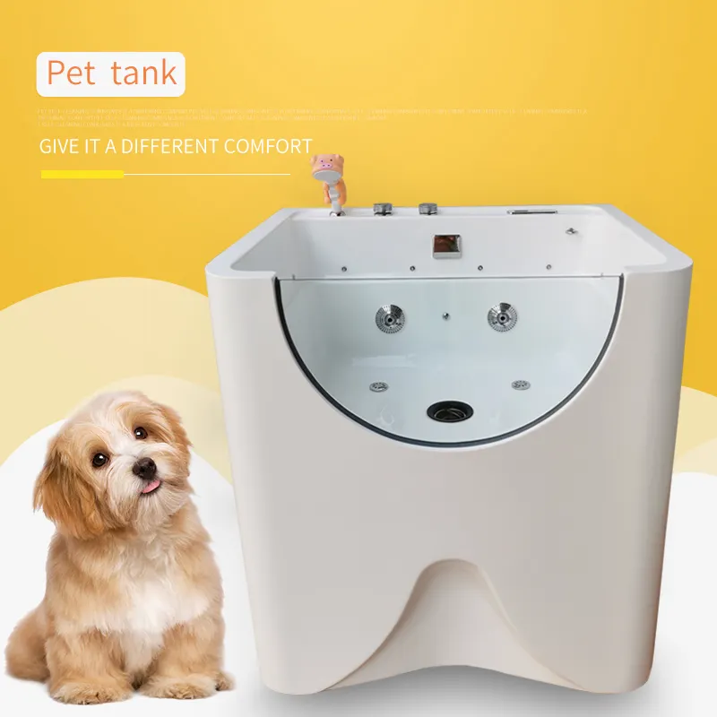 Yeni varış köpek küvet masaj makinesi pet spa küveti şeffaf yoğun kabarcıklar pet müstakil masaj küvetleri ozon spa