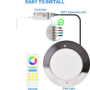 18W Ultra sottile luce per piscina LED IP68 Smart Phone Slim Flat App Wifi RGB telecomando inround lampadina per lampada subacquea - Product Image 2