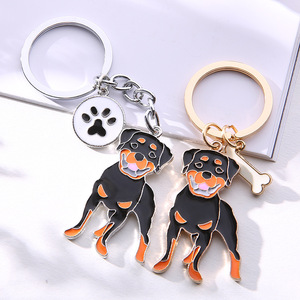 Porte-clés pendentif chien chat, breloque animale mignonne, porte-clés en métal personnalisé pour clés de voiture, décoration de sac, cadeau d'anniversaire pour les amoureux des animaux - Product Image 4