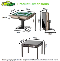 Table de Mahjong Automatique Pliante, Machine à Mélanger les Jetons Électrique pour 4 Joueurs, Idéale pour le Divertissement à Domicile
