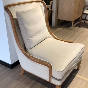 <span class=keywords><strong>Fauteuil</strong></span> moderne en bois massif à dossier <span class=keywords><strong>haut</strong></span> avec revêtement en velours gris clair, chaise ergonomique haute pour la lecture, idéale pour le bureau à domicile et le salon - Product Image 6