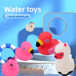 Nhúm và gọi đồ chơi nước cho bé phim hoạt hình dễ thương <span class=keywords><strong>Flamingo</strong></span> Kỳ Lân và Alpaca Vinyl tắm đồ chơi - Product Image 2
