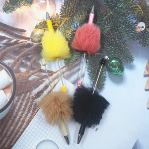 Venta al por mayor de bolígrafos coloridos de plástico para manualidades, suministros de escritura para la escuela y la Oficina, Papelería, bolígrafo esponjoso - Product Image 5